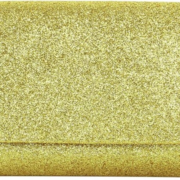 Small Metallic Glitter Clutch Evening Bag Womens Party Night Out - Picture 1 of 5